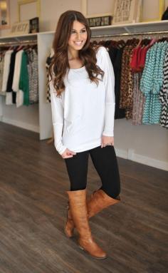 Dottie Couture Boutique - Dolman Tunic- White, $26.00 (http://www.dottiecouture...) for more visit: Trendy Fashion - Ladies Boutique