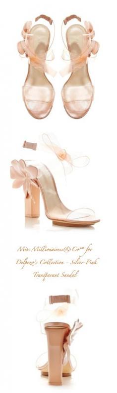 
                    
                        Delpozo's Collection - Silver-Pink Transparent Sandal
                    
                