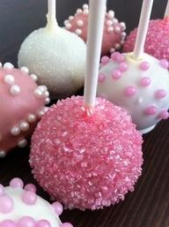 pink Cake pops--cute birthday idea