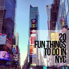 20 Fun Things To Do in NYC for my 2014 trip!
