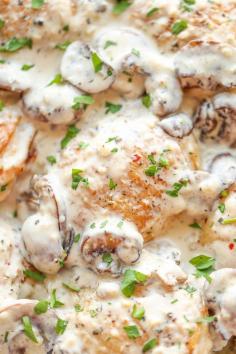 
                    
                        Chicken with Creamy Mushroom Sauce
                    
                