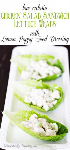 
                    
                        Chicken Salad Lettuce Wraps with Lemon Poppyseed Dressing made with Yoghurt #spon
                    
                