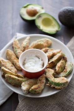 
                    
                        Avocado Fries | lemonsforlulu.com | These easy avocado fries are crispy, baked healthy treats! The Greek flavored dip is the perfect dip to serve along side!
                    
                