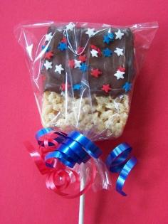 Make patriotic Rice Krispie treats for the 4th of July - so much fun for the kids! - A Little Craft in Your Day