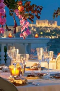 So beautiful.. Al Fresco dining with a view: Athens, Greece
