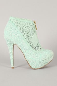 mint lace booties! Love these!!