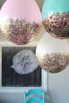 
                    
                        These glitter balloons could provide a sparkling sky for them to fall asleep to.
                    
                
