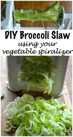 
                    
                        DIY Broccoli Slaw. Don't waste those broccoli stems!
                    
                