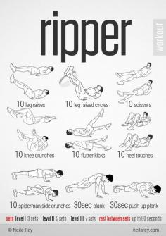 Ripper Core Workout: Do this Ripper Core workout after your cardio sessions, run workouts, or cycle class to strengthen your core and get those abs in tip top shape. #workout #fitness #health