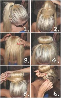A much easier sock bun for people with layered hair. #sockbun #hair #bun #tutorial #bestmomstv
