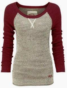 Beautiful Thermal Baseball Sweater Shirt... i would enjoy this!