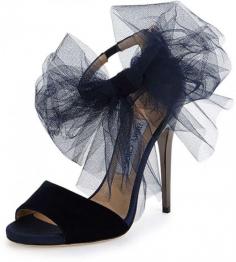 
                    
                        Jimmy Choo Lilyth Tulle Bow Evening Sandal, Navy/Anthracite  |  my sexy shoes2
                    
                