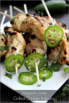
                    
                        Jalapeño-Lime Grilled Chicken Kabobs | summer of the kabobs -#grilledchicken #chickenrecipes #jalapenolimechicken
                    
                