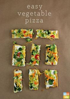 
                    
                        Easy Vegetable Pizza great for an afternoon or even a party! Super easy and YUMMY!!
                    
                