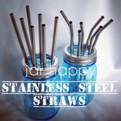 
                    
                        4 Stainless Steel Straws by JarHappy on Etsy
                    
                