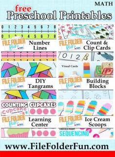 
                    
                        Free Preschool Math Printables
                    
                