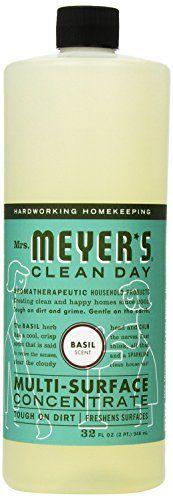 
                    
                        Mrs. Meyer's Clean Day Multi-Surface Concentrated Cleaner, Basil, 32 Fluid Ounce (Pack of 2) Mrs. Meyer's Clean Day www.amazon.com/...
                    
                