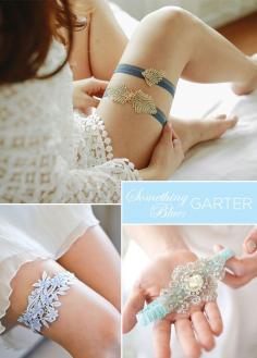 
                    
                        Wearing a blue garter is a fun way to give a nod to something blue. It also makes for a hidden surprise perfect for the garter toss tradition, or your groom later that night! #somethingblue
                    
                