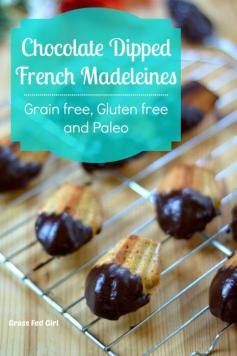 
                    
                        Chocolate Dipped French Madeleines  (grain free, gluten free and Paleo) Grass Fed Girl
                    
                