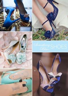 
                    
                        Whether you are rocking a long or short wedding dress, blue shoes are a chic way and less dominant way of having something blue.
                    
                