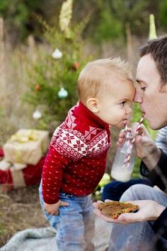 #daddy and me, cute #Christmas #picture. Look at the adorable #sweater. Photo made by Caressa Rogers Photography • http://caressarogers.com