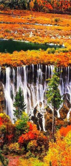 Nuorilang #Waterfall at Jiuzhaigou Nature Reserve in #China  #beautiful #photography