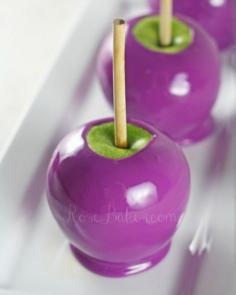 Party Food Recipe ●  Purple (grape) Candy Apples