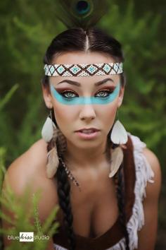 Beautiful Native American Indian inspired makeup! Halloween ideas