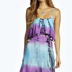 
                    
                        Abigail Bright Tie Dye Coin Trim Dress
                    
                