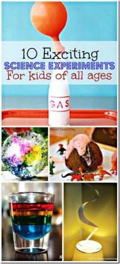 10 Exciting Science Experiments for Kids - a weeks worth of fun, clever science projects perfect for summer activities for kids.