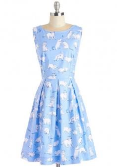 
                    
                        Chalk of the Town Dress in Kittens by Bea & Dot - White, Print with Animals, Print, Casual, 50s, 60s, Cats, Fit & Flare, Sleeveless, Exclusives, Private Label, Cotton, Woven, Blue, Pleats, Pockets, Vintage Inspired, Quirky, Mid-length, Top Rated
                    
                