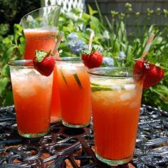 Strawberry-Lavender Limeade from It's Not Easy Eating Green