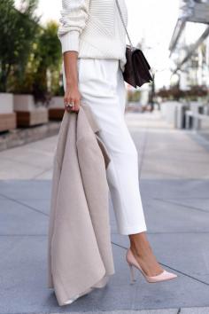 White with Blush Pink