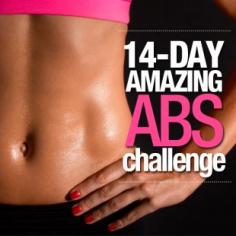 14 Day Amazing Abs Challenge, going to combine exercises and tips with my next ten day herbsl cleanse.  www.advocare.com/140228656