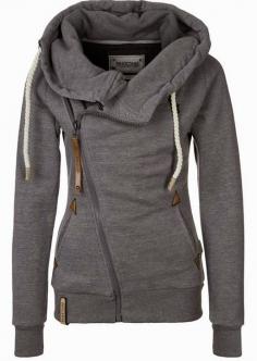 Jacket: coat, grey, naketano, grey sweater with side zipper ...