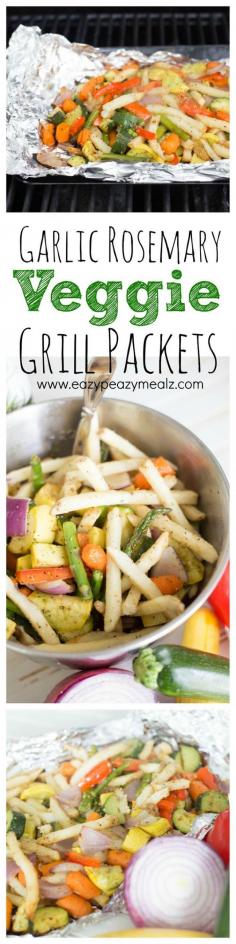 
                    
                        Spring vegetables, garlic rosemary fries, all grilled up in a foil packet for the perfect side or meatless main dish! So GOOD #ad - Eazy Peazy Mealz
                    
                