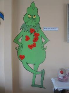 Pin the heart on the Grinch game. This would be fun for a kids Christmas party.