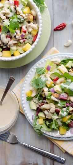 
                    
                        Thai Cashew Chicken and Mango Salad - this salad is full of so many great flavors and textures. | Taste Love & Nourish on TasteLoveAndNouri...
                    
                