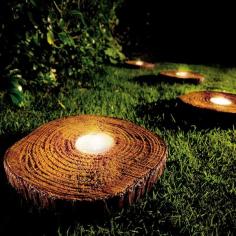 wood stepping stones