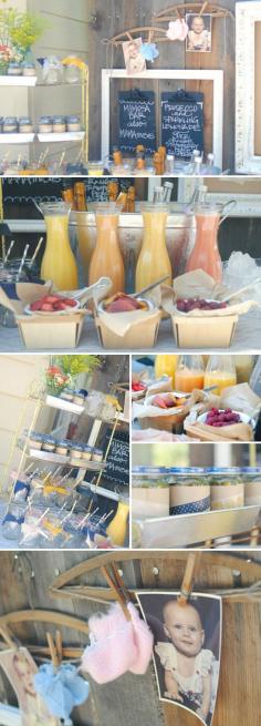 Mimosa Bar, fruit, baby pictures