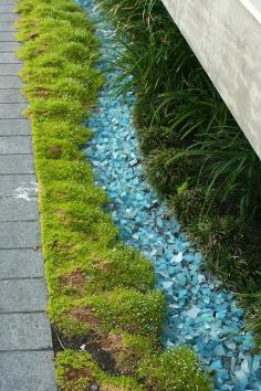 sea glass garden edging