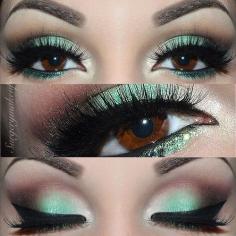 gorgeous green eyeshadow even for brown eyes!