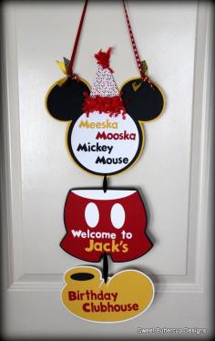 Minnie Mouse Clubhouse Door Sign by SBCDesign on Etsy, $22.00  FRONT DOOR