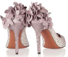 lilac embellished heels