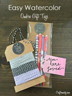 
                    
                        Easy DIY Watercolor Ombre Gift Tags
                    
                