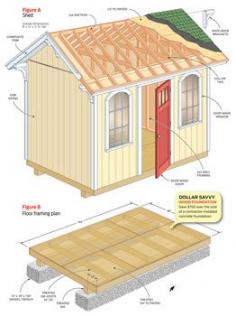 How to Build a Cheap Storage Shed - Step by Step | The Family Handyman. (kid's playhouse)