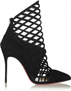 Christian Louboutin Mrs Bouglione 100 suede ankle boots