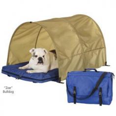 Portable Pet Cooling and Shelter System-this is perfect for hot summer days