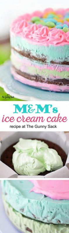 This MM Ice Cream Cake recipe is perfect for spring celebrations! Try serving this Easter cake for dessert after your Easter dinner. #TargetCrowd #sponsored @Target