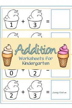 Ice Cream Addition Worksheets for Kindergarten that your kids are sure to enjoy.